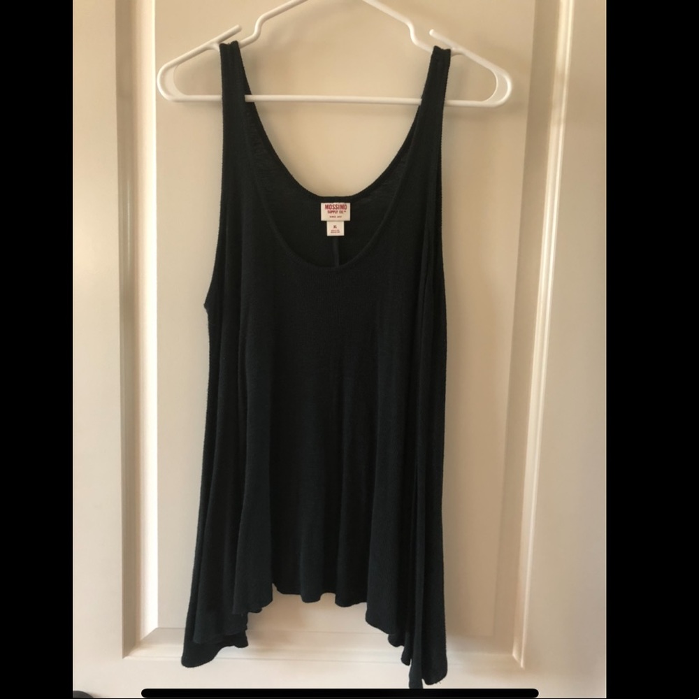 Mossimo Black Flowy Ribbed Tank Top